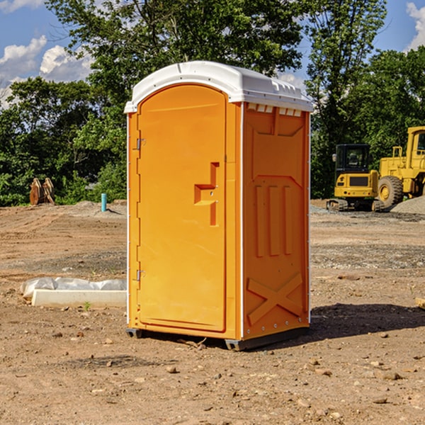 how often are the porta potties cleaned and serviced during a rental period in Montebello